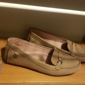UGG Beige Leather Loafers